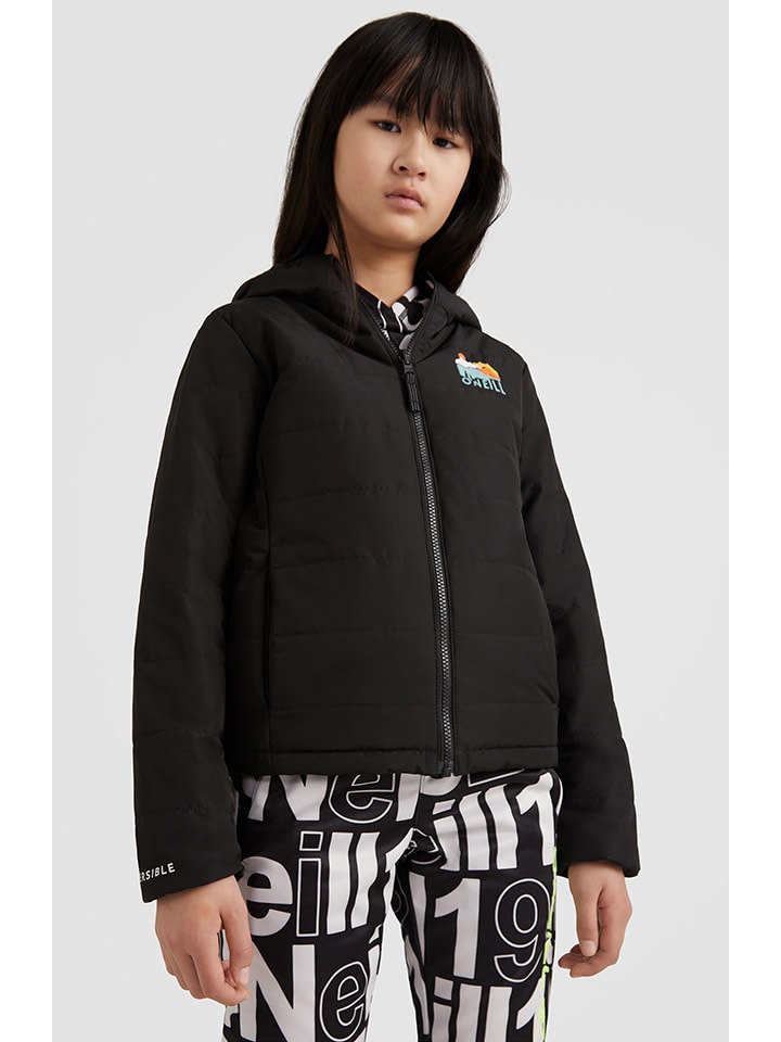 O'Neill Dwustronna kurtka zimowa "BTS" w kolorze biało-czarnym rozmiar: 128