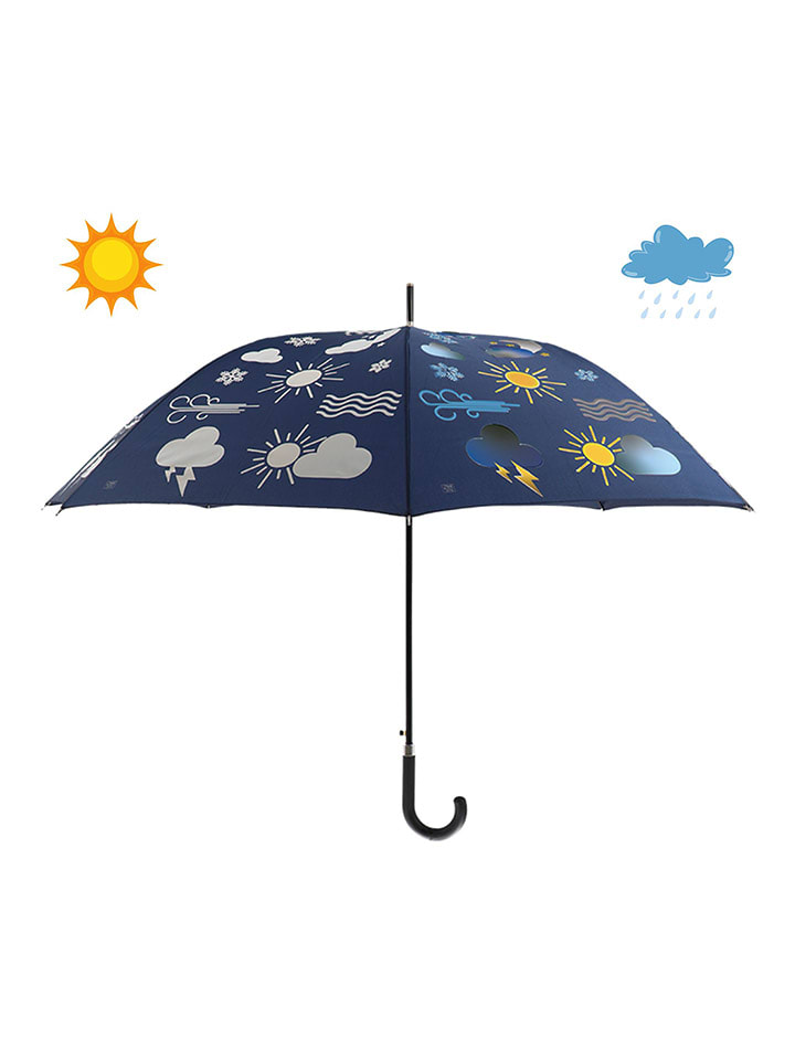 Esschert Design Parasol w kolorze granatowym ze wzorem - Ø 120 cm rozmiar: onesize