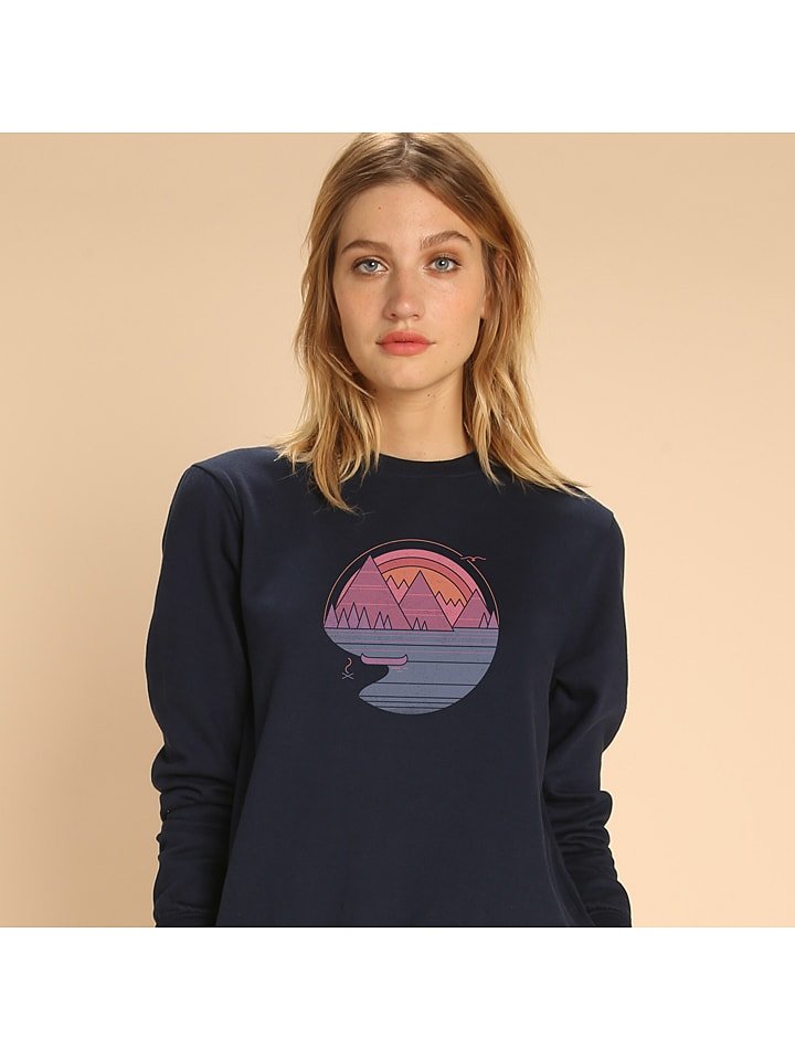 WOOOP Bluza "The mountains are calling" w kolorze granatowym rozmiar: XL