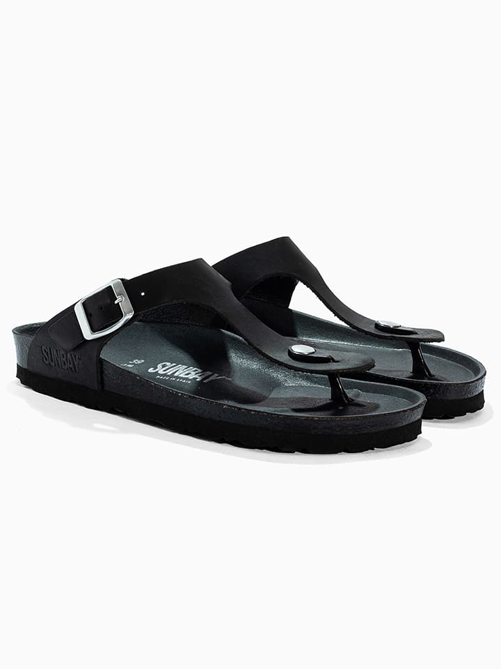 Sunbay Skórzane japonki "Camelia" w kolorze czarnym rozmiar: 36