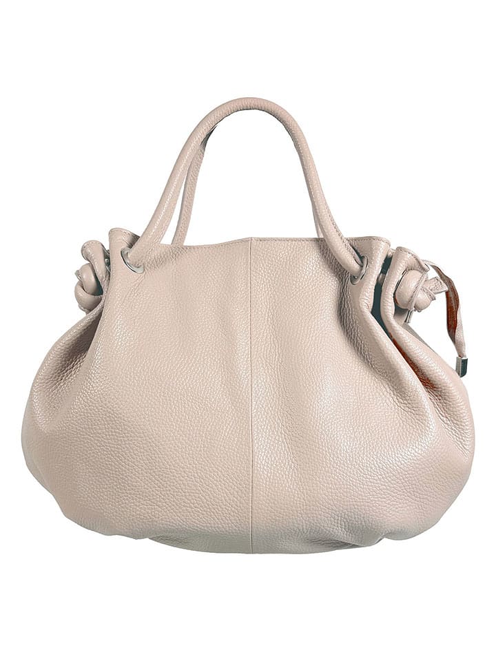 Florence Bags Skórzana torebka "Chiessi" w kolorze beżowym - 40 x 30 x 15 cm rozmiar: onesize