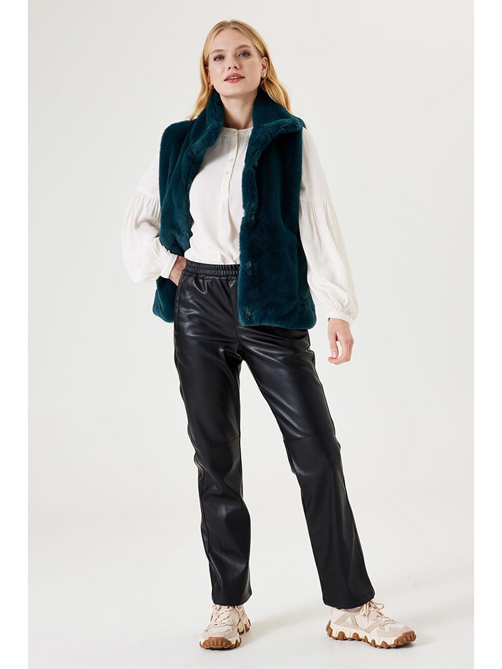 Garcia Spodnie w kolorze czarnym ze skóry syntetycznej rozmiar: S