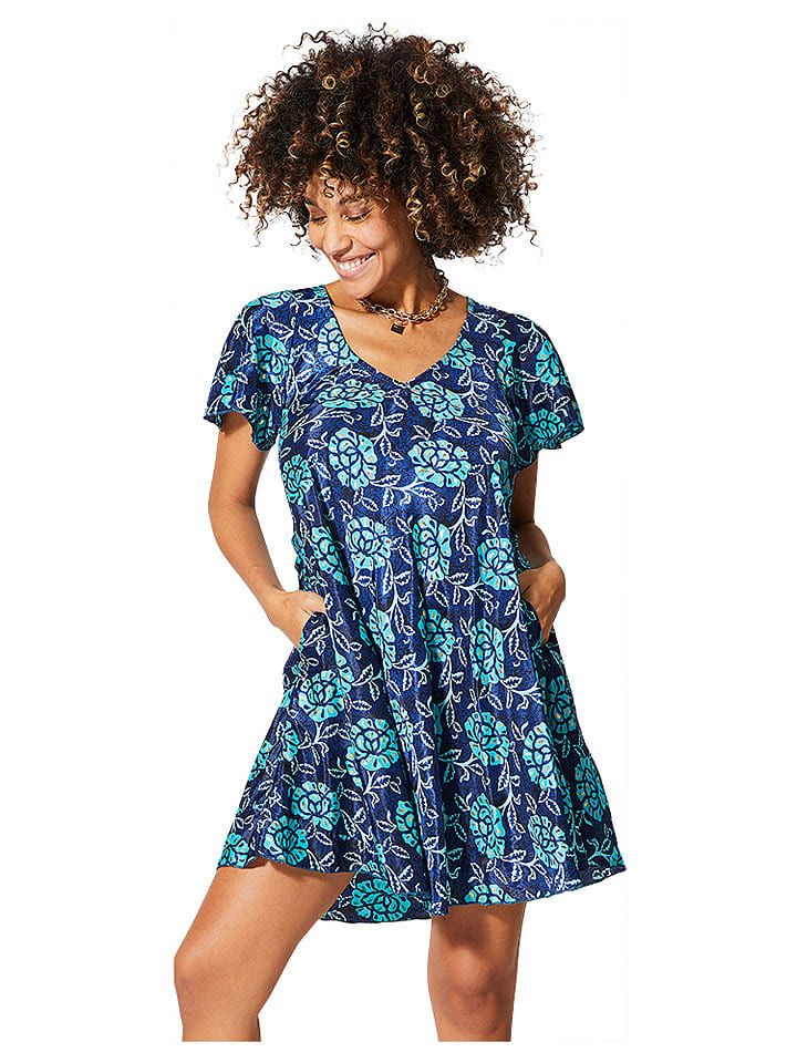 Ipanima Sukienka w kolorze granatowo-turkusowo-białym rozmiar: 38/40