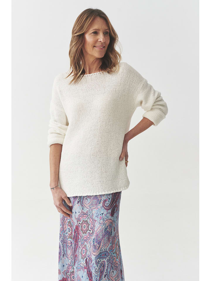 TATUUM Sweter "Alya" w kolorze kremowym rozmiar: M
