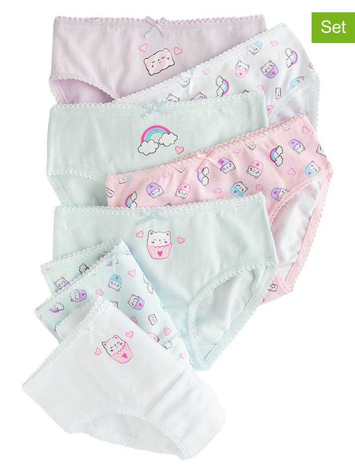 COOL CLUB Majtki (7 par) w kolorze jasnoróżowo-turkusowym rozmiar: 122/128