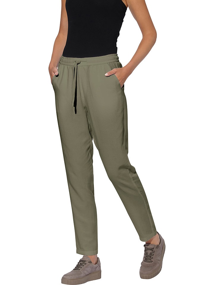 Heine Spodnie w kolorze khaki rozmiar: 44