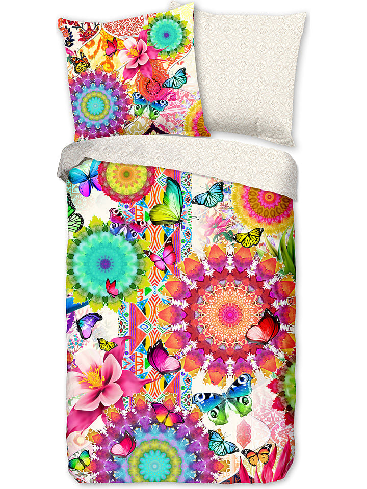 Hip Komplet pościeli satynowej "Feliz" ze wzorem rozmiar: 240x200/220 cm