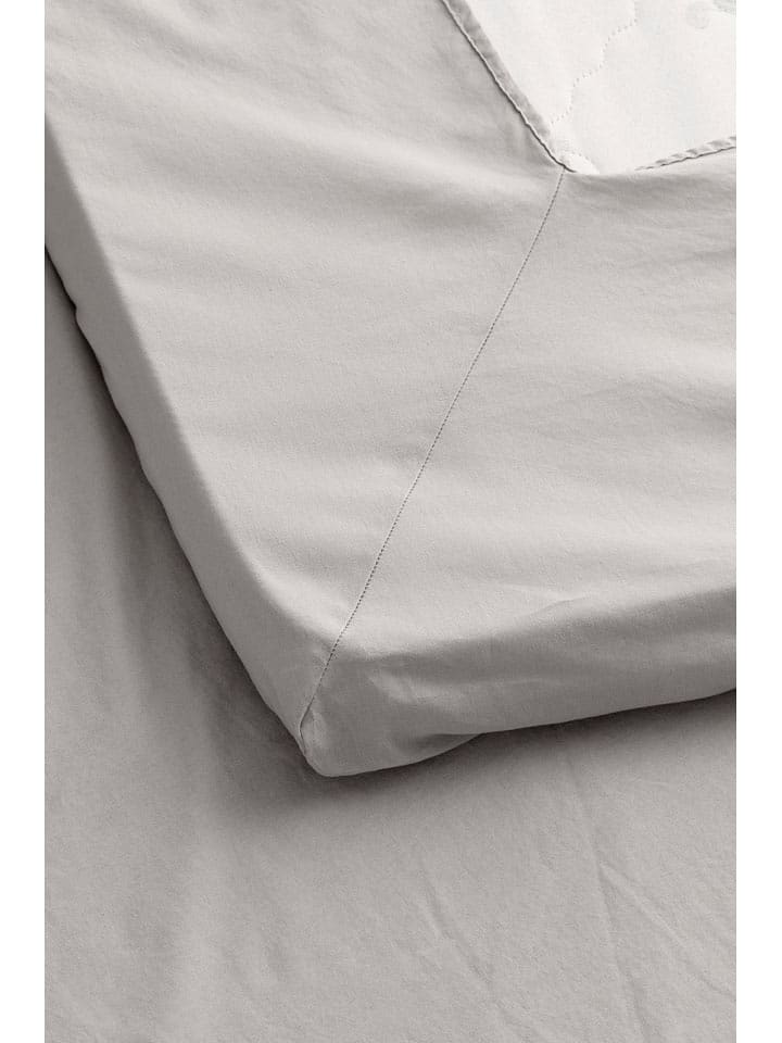 Ellos Home Prześcieradło "Milly" w kolorze szarym rozmiar: 90x200 cm