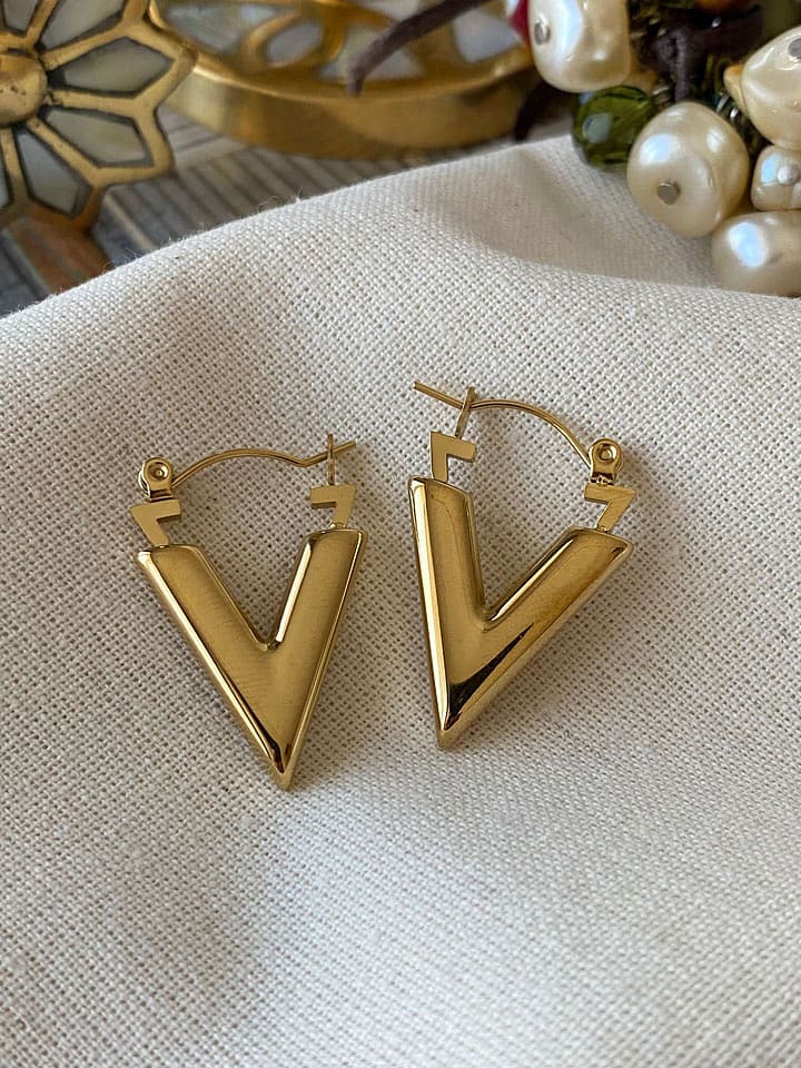 Luseera Pozłacane kolczyki rozmiar: onesize