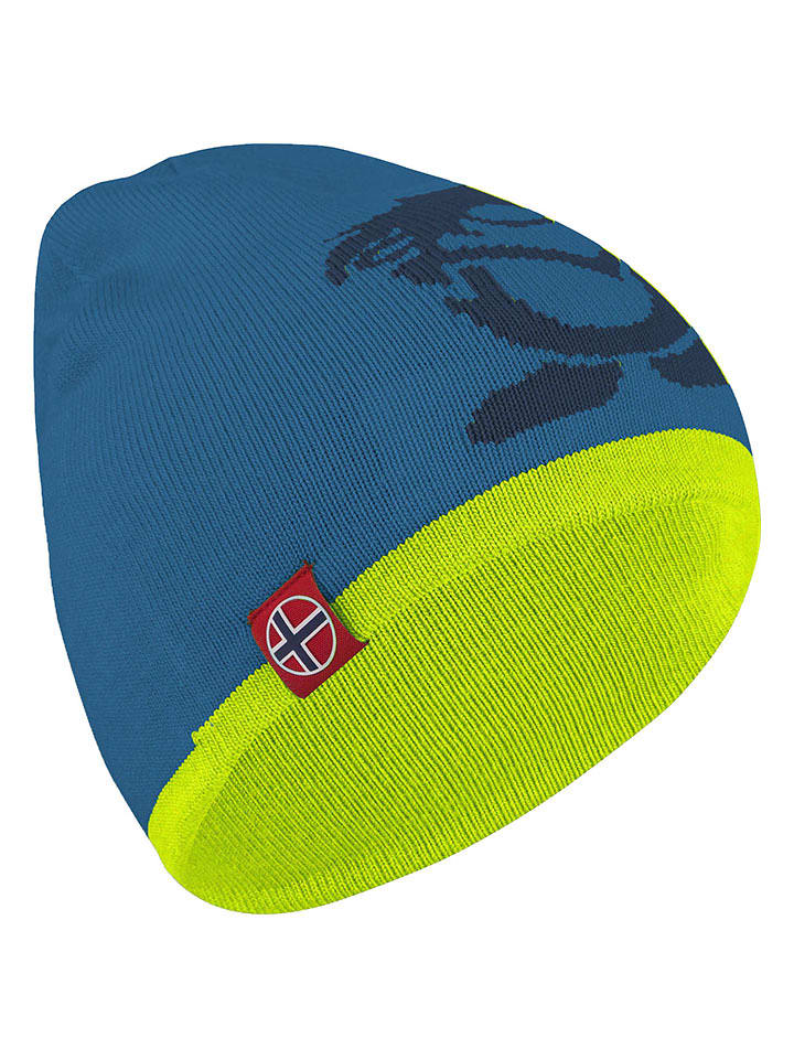 Trollkids Dwustronna czapka beanie "Troll" w kolorze niebiesko-zielonym rozmiar: 48-52 cm