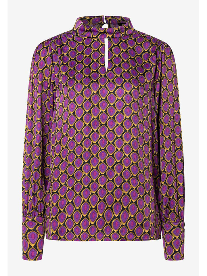 More & More Bluzka w kolorze czarno-fioletowo-złotym rozmiar: 38