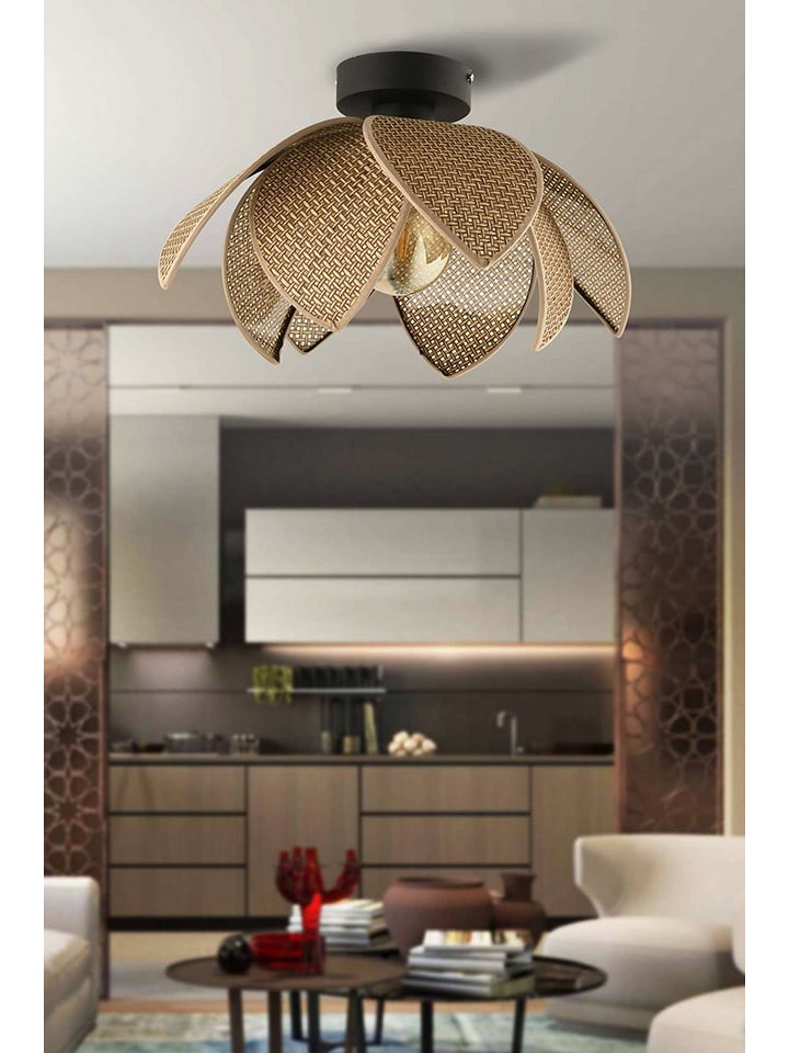 ABERTO DESIGN Lampa sufitowa w kolorze beżowo-czarnym - wys. 26 x Ø 40 cm rozmiar: onesize