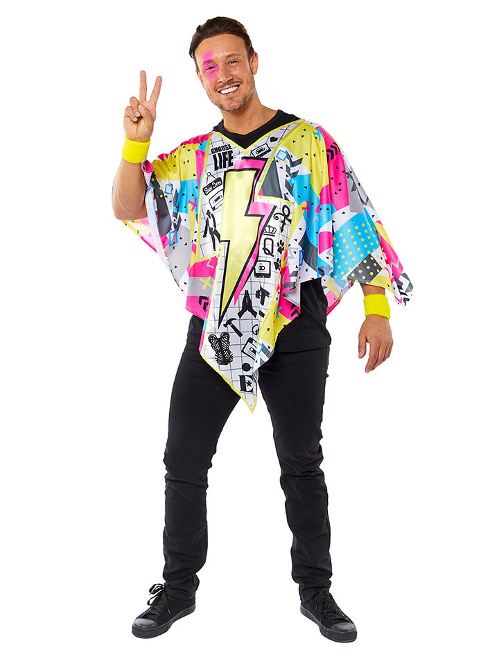 amscan 2-częściowy kostium "80s Poncho Onesie" ze wzorem rozmiar: onesize