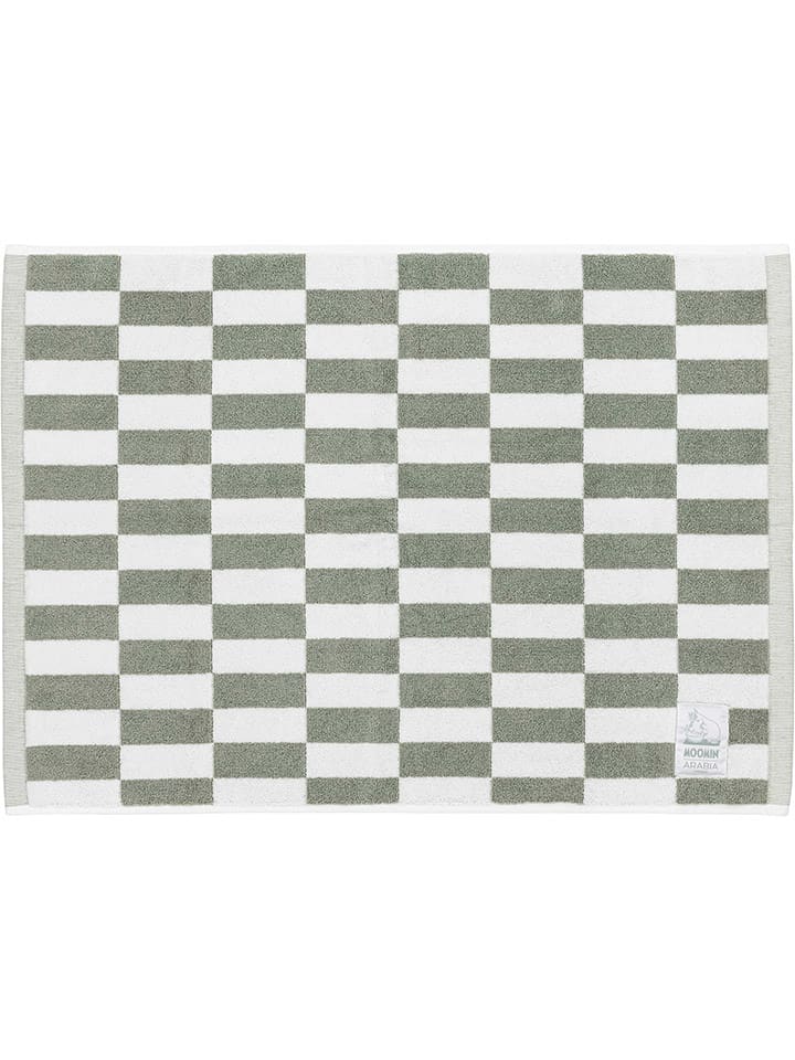 Moomin Dywanik łazienkowy "Checks" w kolorze kremowo-zielonym - 70 x 50 cm rozmiar: onesize