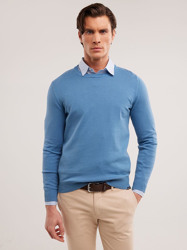 BIG STAR Sweter w kolorze błękitnym rozmiar: M