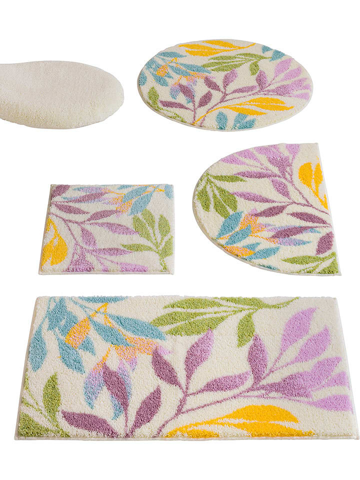 heine home Dywanik łazienkowy w kolorze kremowym ze wzorem rozmiar: 80x150 cm