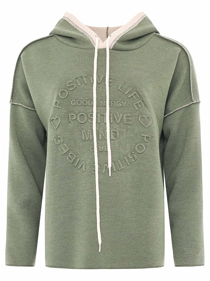 Zwillingsherz Bluza "Positive Mind" w kolorze zielonym rozmiar: L/XL