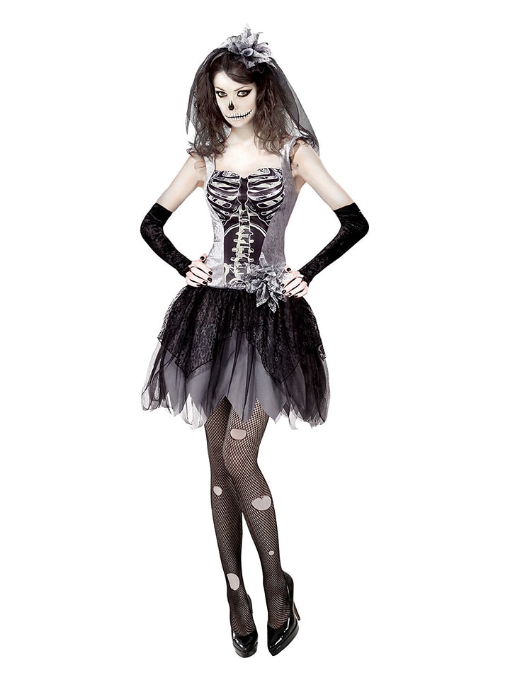 Widmann 3-częściowy kostium "Skelebride" w kolorze czarno-białym rozmiar: XL