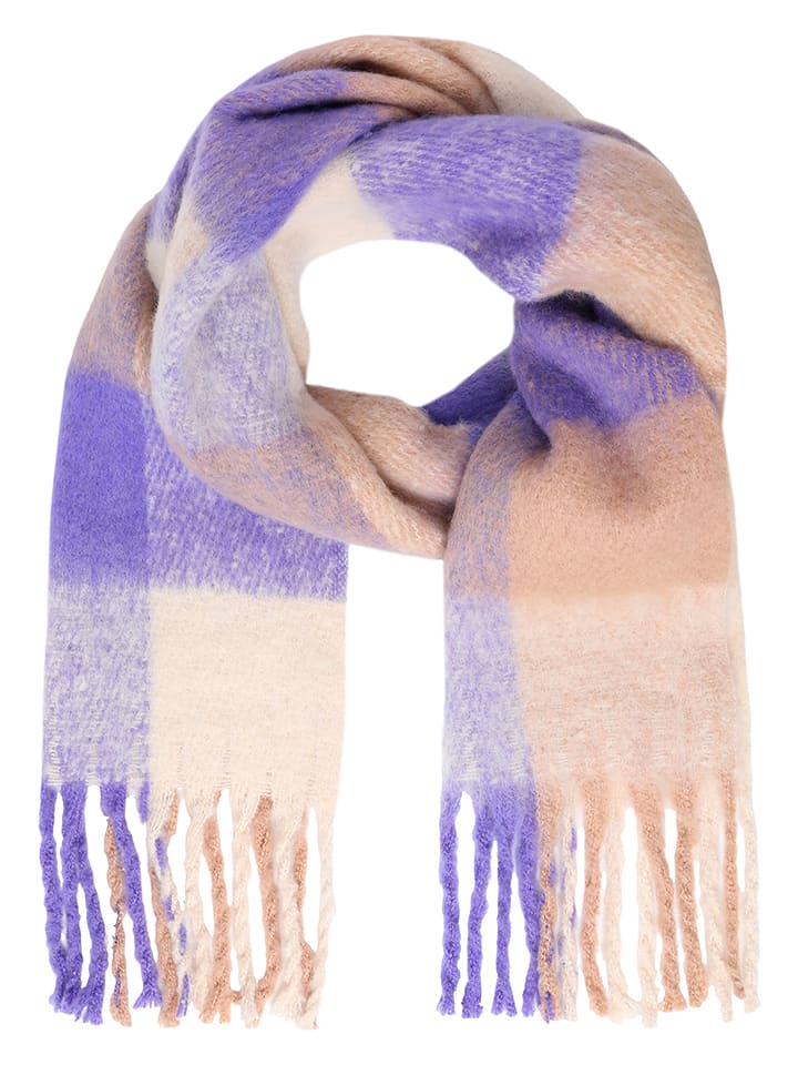 TATUUM Szal w kolorze fioletowo-beżowym - 210 x 40 cm rozmiar: onesize