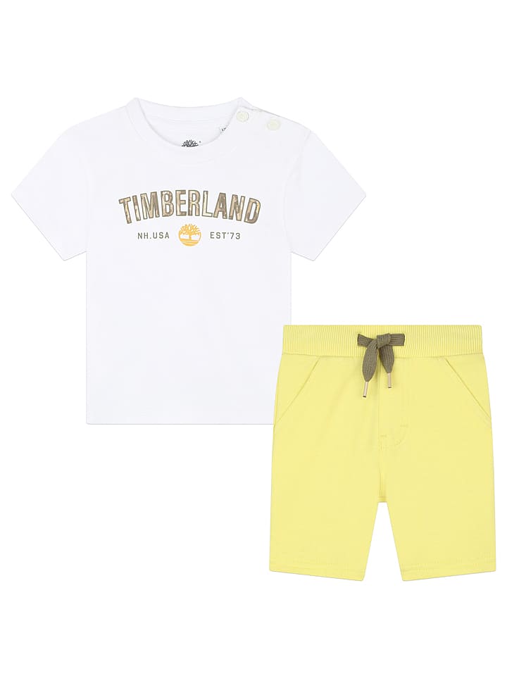 Timberland 2-częściowy zestaw w kolorze biało-żółtym rozmiar: 80