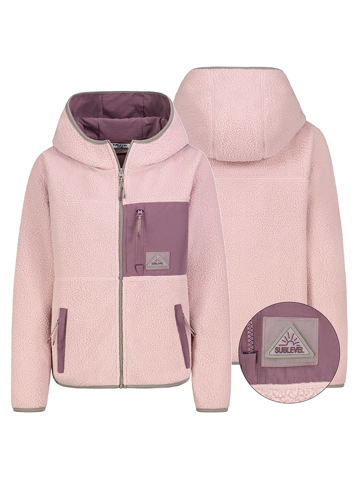 Sublevel Kurtka polarowa w kolorze jagodowo-jasnoróżowym rozmiar: S
