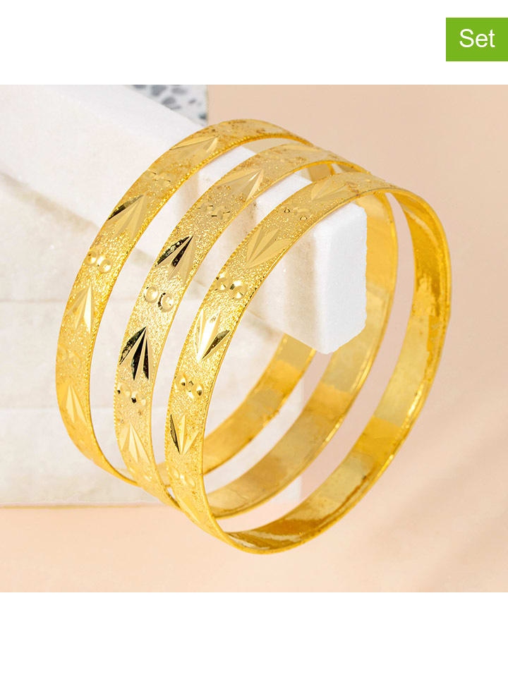 LA CHIQUITA Pozłacane bransoletki (3 szt.) "Sohadi" rozmiar: onesize