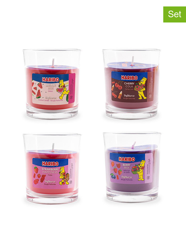 Haribo Świece zapachowe (4 szt.) "Haribo" - 4 x 135 g rozmiar: onesize