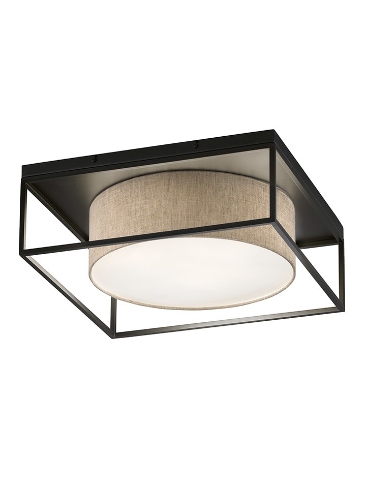 FISCHER & HONSEL Lampa sufitowa "Carre" w kolorze beżowo-czarnym - 60 x 60 cm rozmiar: onesize