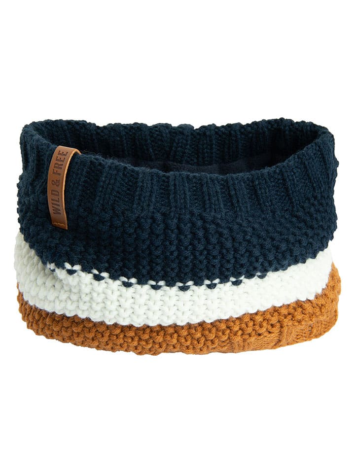 COOL CLUB Szal-koło w kolorze granatowo-biało-jasnobrązowym rozmiar: onesize