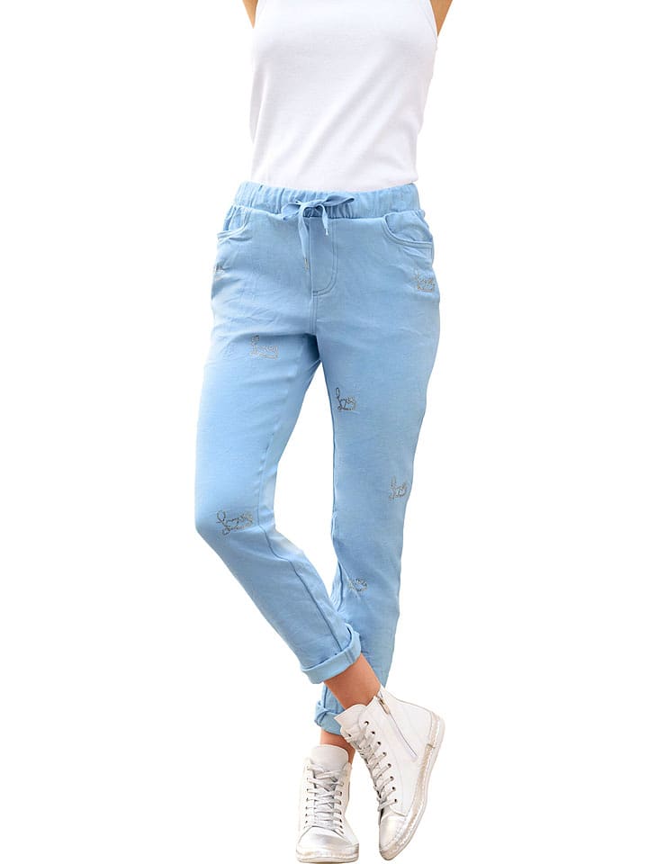 Heine Spodnie w kolorze błękitnym rozmiar: 48