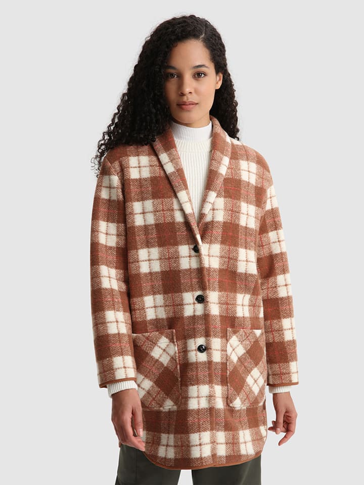 Woolrich Płaszcz przejściowy w kolorze jasnobrązowym rozmiar: XS