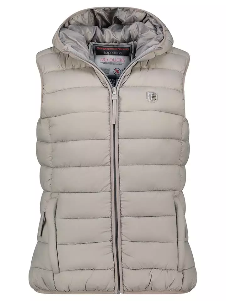 Geographical Norway Kamizelka pikowana "Vatikotal" w kolorze jasnoszarym rozmiar: XXL