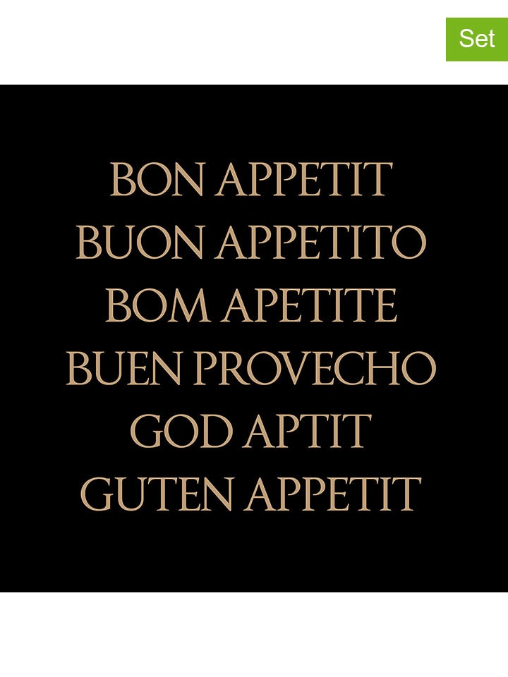 ppd Serwetki (40 szt.) "Bon Appetit, Guten Appetit" w kolorze czarnym rozmiar: onesize