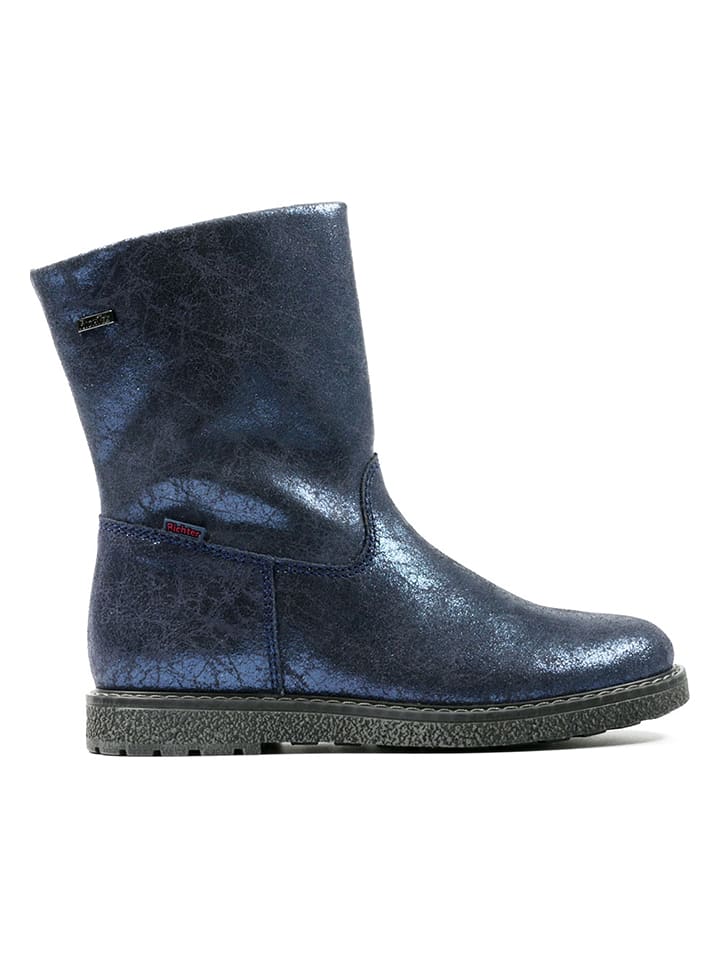 RICHTER Skórzane kozaki zimowe w kolorze niebieskim rozmiar: 35