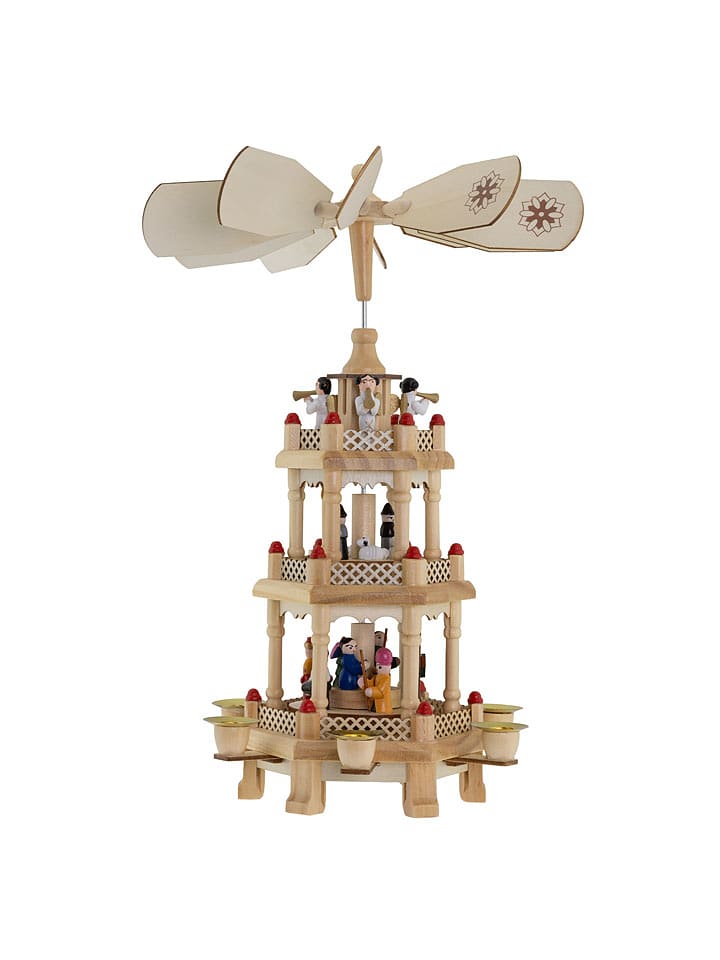 Hollybell Świecznik w kolorze beżowym - 14,5 x 31 x 12,5 cm rozmiar: onesize