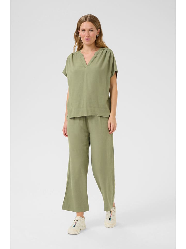 Kaffe Bluzka "Milia" w kolorze zielonym rozmiar: 40