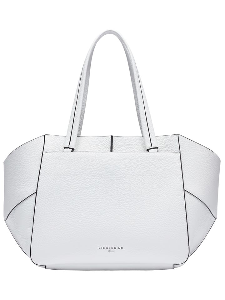 Liebeskind Berlin Skórzana torebka "Shopper M" w kolorze białym - 23 x 28 x 14 cm rozmiar: onesize