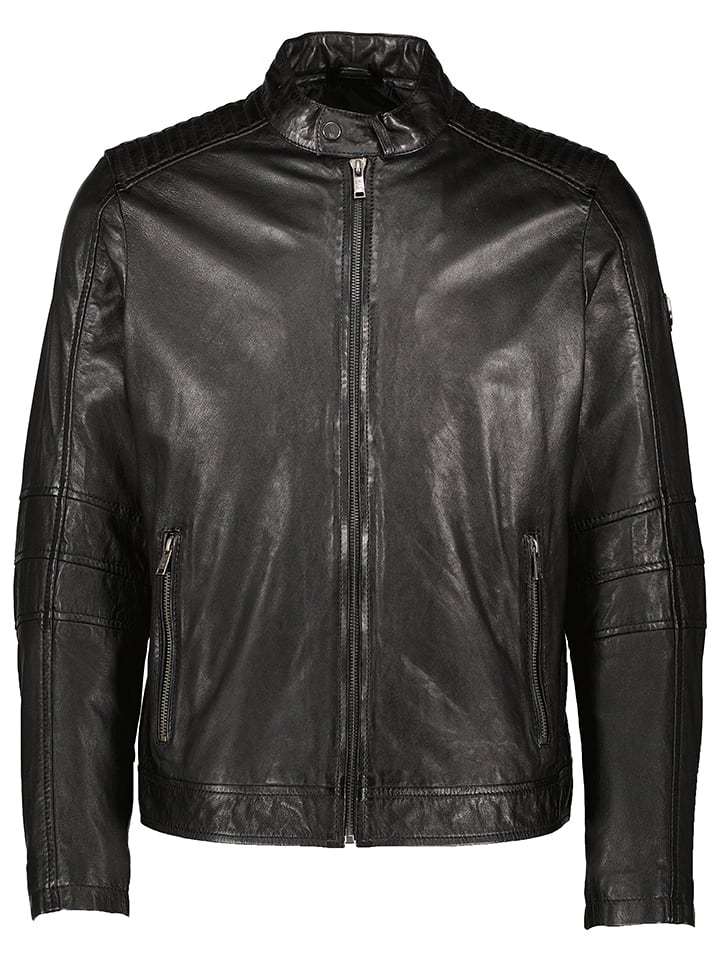 HIS Skórzana kurtka w kolorze czarnym rozmiar: 58