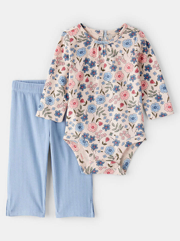 carter's 2-częściowy zestaw w kolorze błękitnym ze wzorem rozmiar: 80