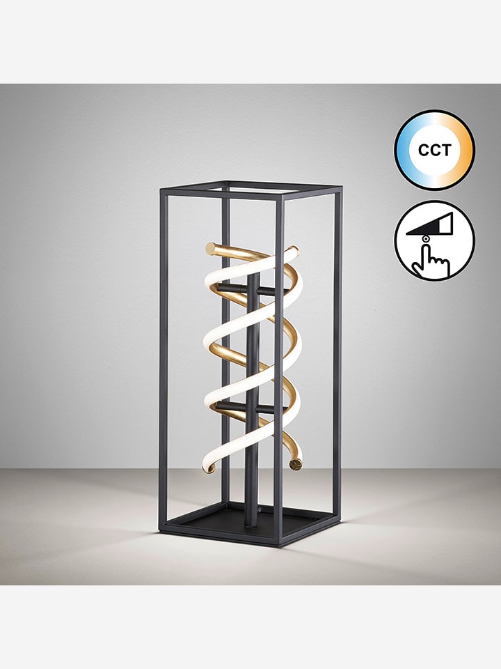 FISCHER & HONSEL Lampa stołowa LED "Gian" w kolorze czarnym - 20 x 50 cm rozmiar: onesize