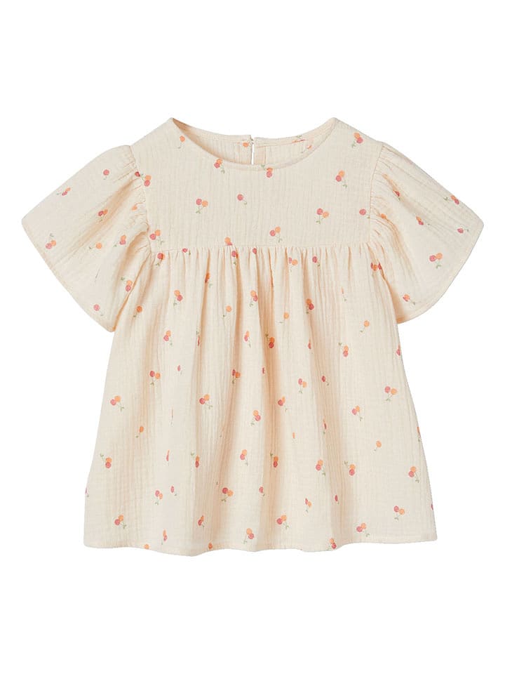 vertbaudet Bluzka w kolorze beżowym rozmiar: 128