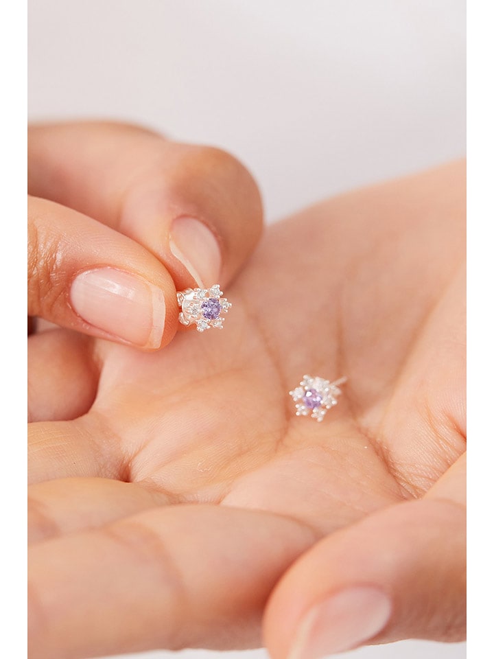 Heliophilia Srebrne kolczyki-wkrętki z cyrkoniami rozmiar: onesize