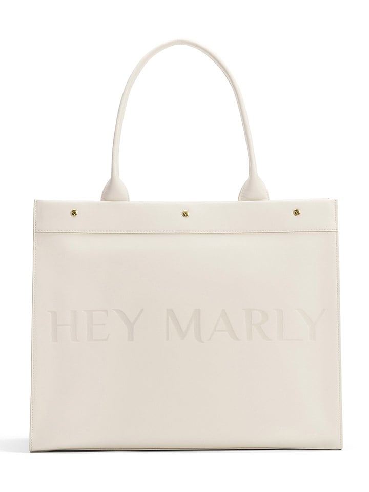 Hey Marly Skórzana torebka "Classy" w kolorze kremowym - 41 x 34 x 16 cm rozmiar: onesize
