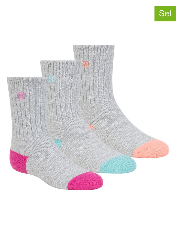 Skechers Skarpety (6 par) w kolorze szarym ze wzorem rozmiar: 21-26