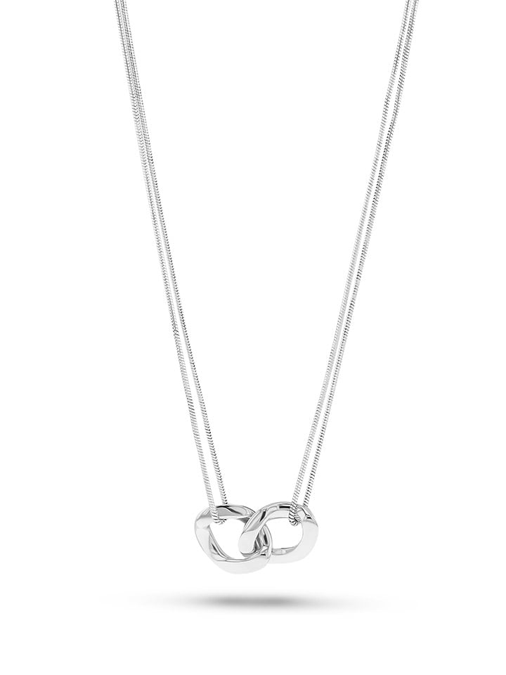 Eclat d'Argent Srebrny naszyjnik z elementem ozdobnym - dł. 45 cm rozmiar: onesize