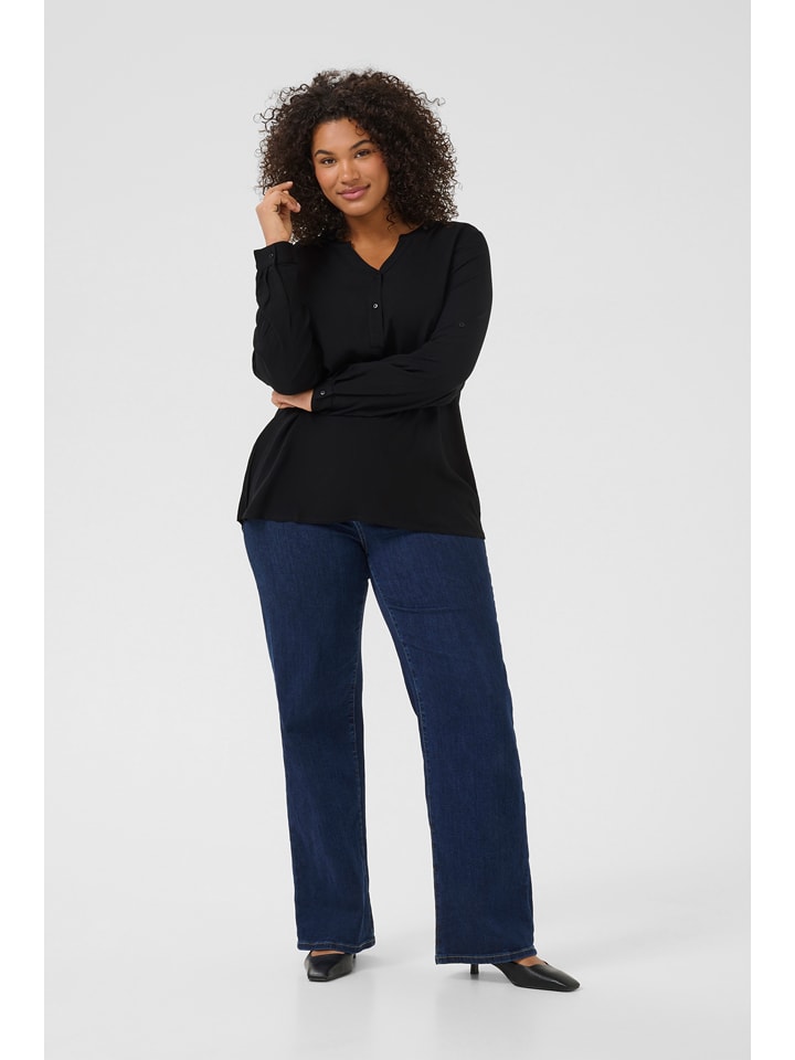 KAFFE curve Bluzka w kolorze czarnym rozmiar: 54