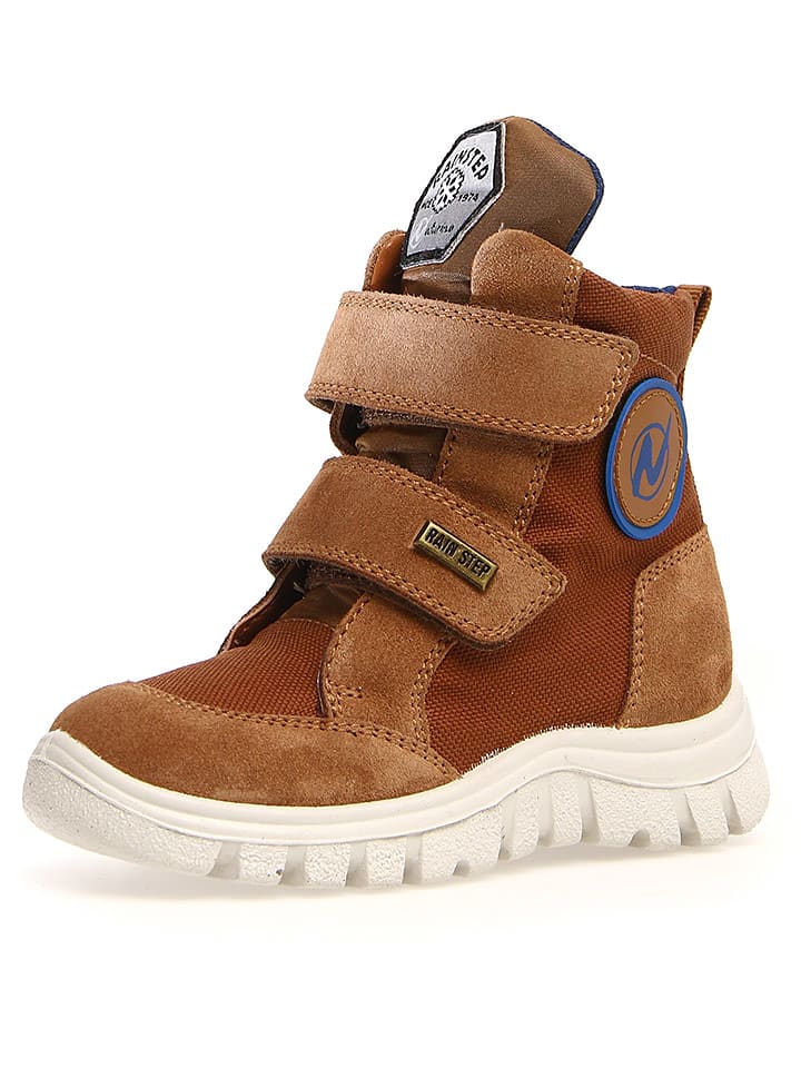 Naturino Skórzane botki "Gemi" w kolorze jasnobrązowym rozmiar: 33