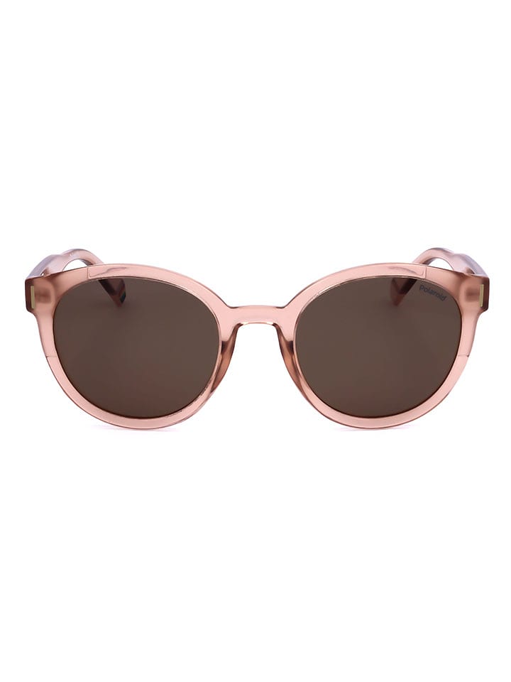 Polaroid Damskie okulary przeciwsłoneczne w kolorze jasnoróżowo-brązowym rozmiar: 52