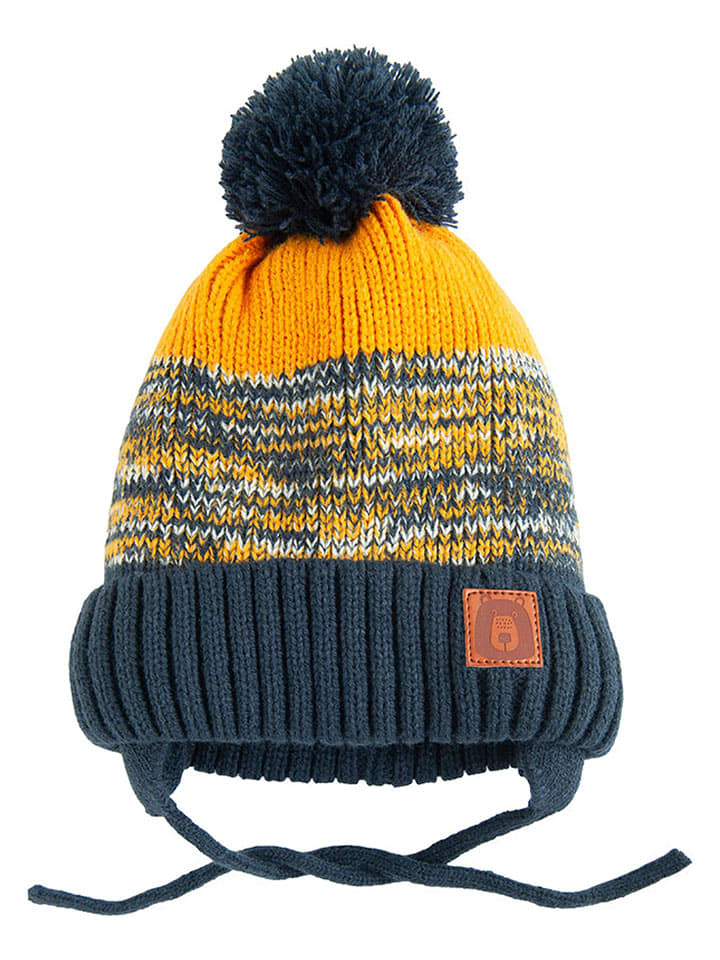 COOL CLUB Czapka w kolorze granatowo-pomarańczowym rozmiar: 40-42 cm