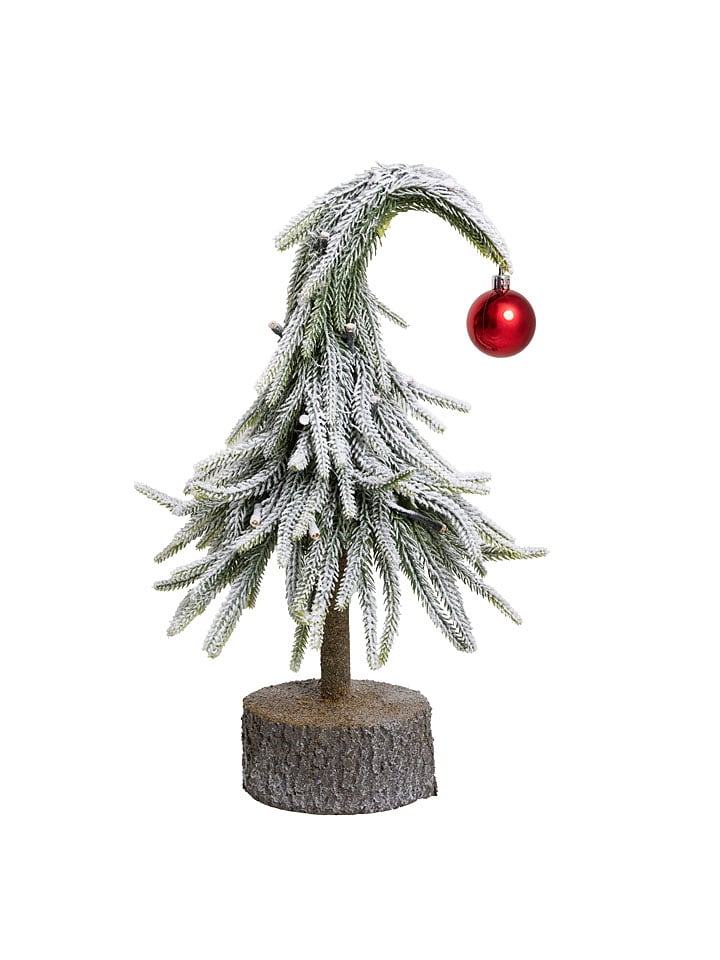 Hollybell Dekoracja LED "Christmas Tree" w kolorze zielono-białym - dł. 36 cm rozmiar: onesize